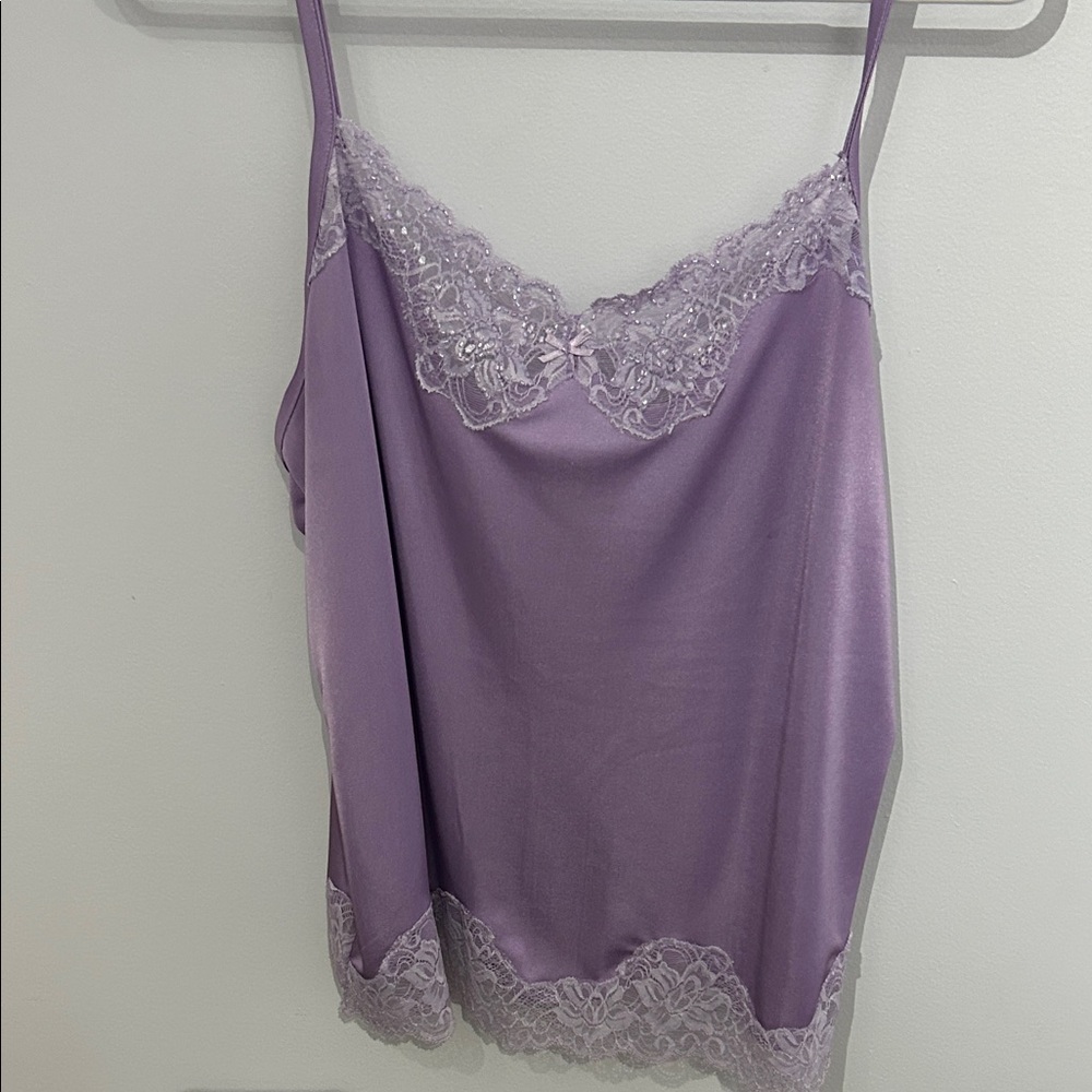 Lane Bryant Purple Lace Trim Cami